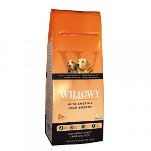 WILLOWY DOG HIGH ENERGY sausā barība suņiem Jērs, rīsi 20kg